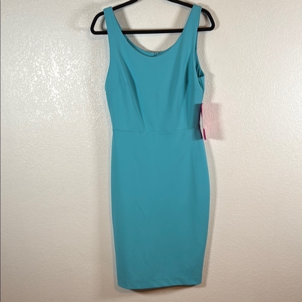 Betsy Johnson Scuba Blue Midi Career Dress Size 8 NWT